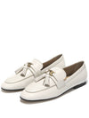 Tassel Embellished Leather Loafers White - TOD'S - BALAAN 2