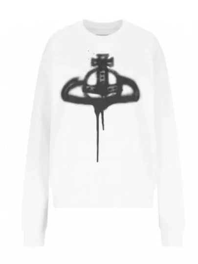 Spray ORB Raglan Sweatshirt White - VIVIENNE WESTWOOD - BALAAN 2