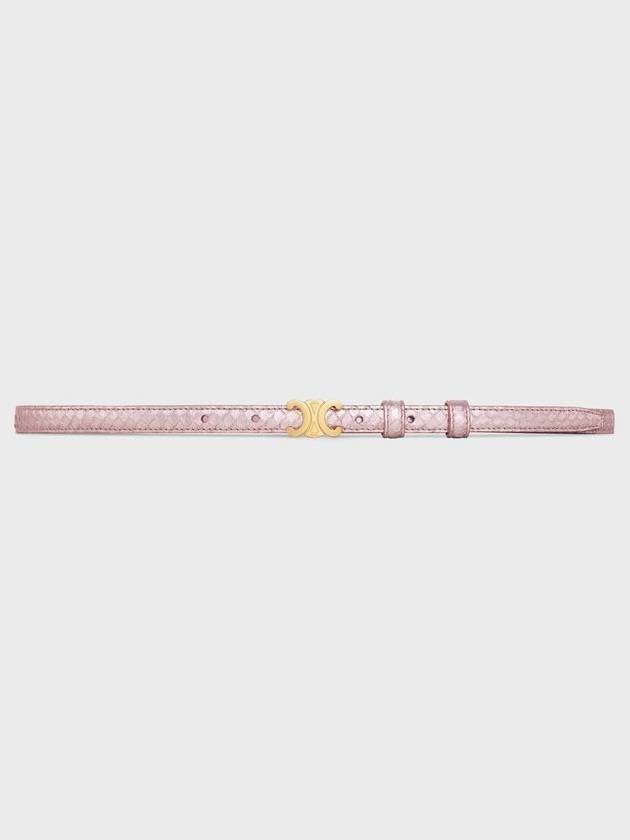 Teen Triomphe Pearly Python Leather Belt Light Pink - CELINE - BALAAN 1