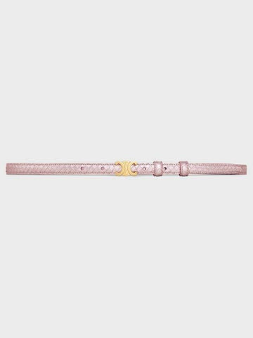 Teen Triomphe Pearly Python Leather Belt Light Pink - CELINE - BALAAN 1