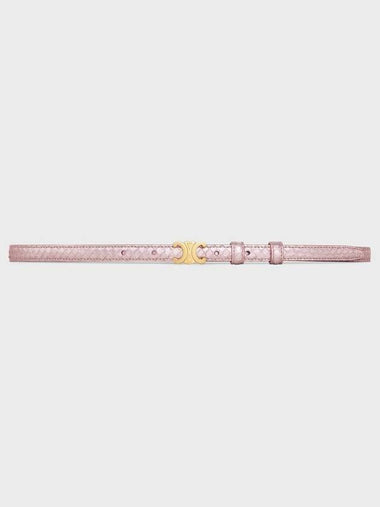 Teen Triomphe Pearly Python Leather Belt Light Pink - CELINE - BALAAN 1