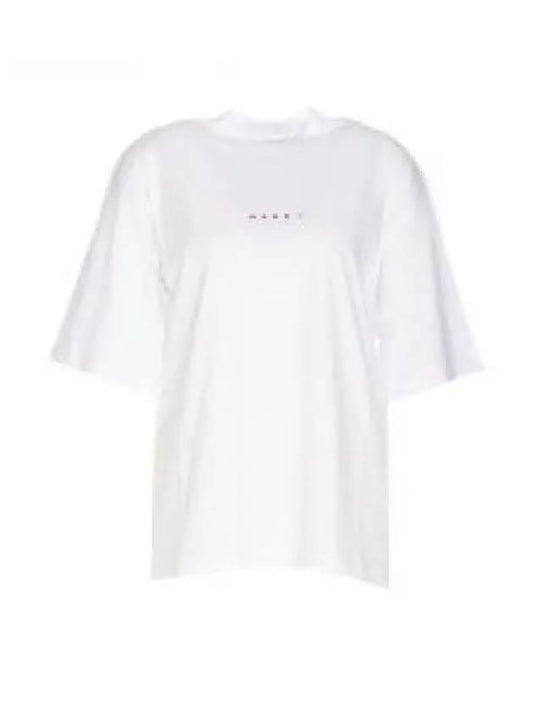 logo cotton overfit short sleeve t-shirt - MARNI - BALAAN 2