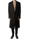 Virgin Wool Oversized Fit Single Coat Black - AMI - BALAAN 4