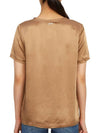 Rebecca Acetate Short Sleeve T-Shirt Brown - MAX MARA - BALAAN 5