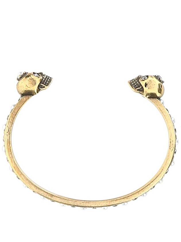 Twin Skull Thin Bracelet Gold - ALEXANDER MCQUEEN - BALAAN 2