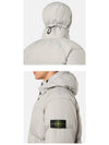 Men's Wappen Patch Crinkle Wraps Long Padding Light Grey - STONE ISLAND - BALAAN 6