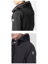 MIRA Logo Patch Windbreaker Hooded Zip up Black Men s Jacket 1A00047 54A91 999 TJ - MONCLER - BALAAN 5