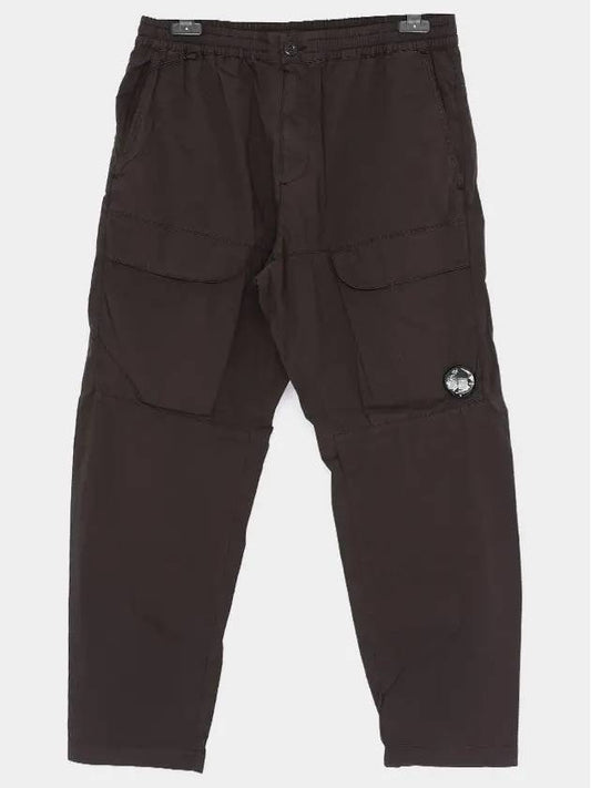 50 Fili Stretch Cargo Straight Pants Black - CP COMPANY - BALAAN 2