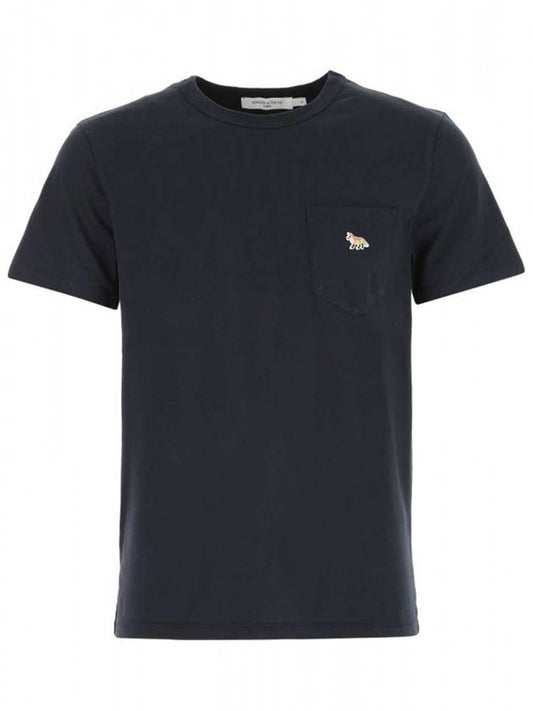 Baby Fox Patch Pocket Short Sleeve T-Shirt Navy - MAISON KITSUNE - BALAAN 2