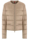 LAURINE logo patch lightweight padded jacket beige 1A001 01 595FE 205 - MONCLER - BALAAN 1