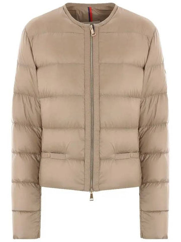 LAURINE logo patch lightweight padded jacket beige 1A001 01 595FE 205 - MONCLER - BALAAN 1