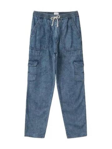 Drawstring straight fit pants blue - ISABEL MARANT - BALAAN 1