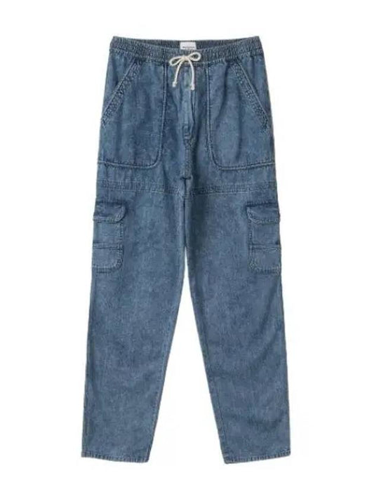 Drawstring straight fit pants blue - ISABEL MARANT - BALAAN 1