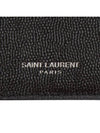 Leather Zipper Classic Fragment Card Wallet Black - SAINT LAURENT - BALAAN 8