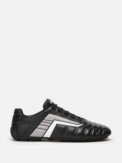 REV Logo Low Top Sneakers Black - PRADA - BALAAN 2