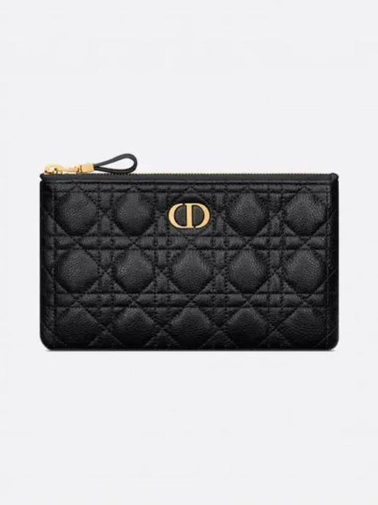 Cannage CD Caro Slim Small Pouch Clutch Bag Black - DIOR - BALAAN 2