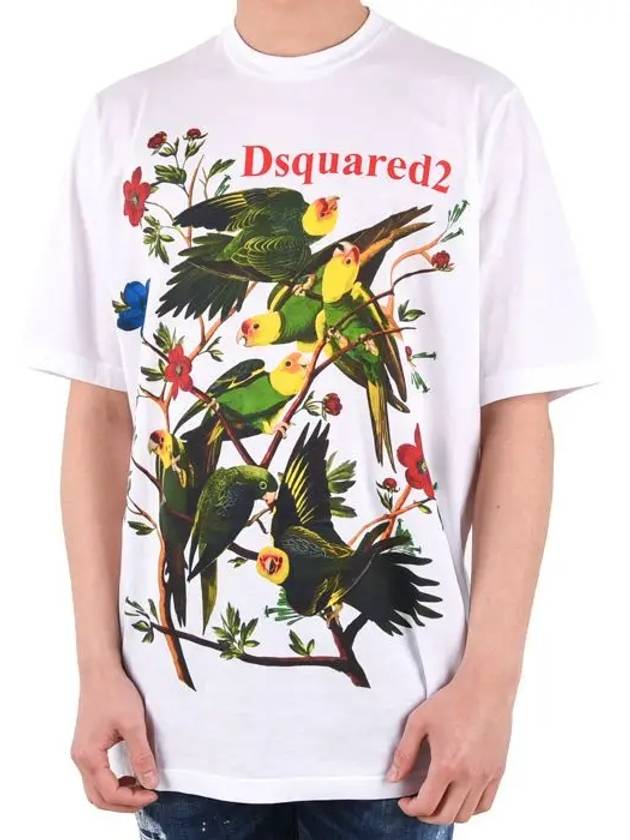 Bird Printing Short Sleeve T-Shirt S71GD0753 - DSQUARED2 - BALAAN 1