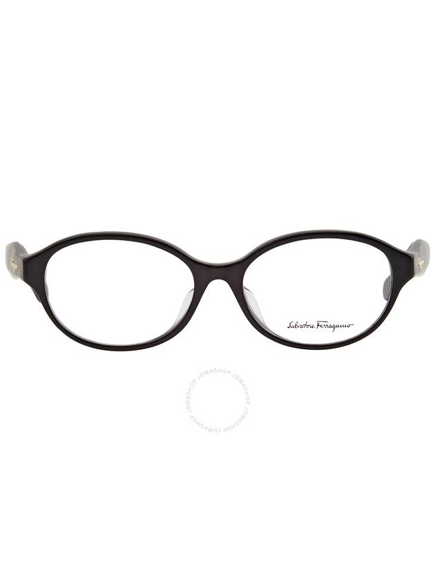 Eyewear Oval Acetate Eyeglasses Black - SALVATORE FERRAGAMO - BALAAN 3