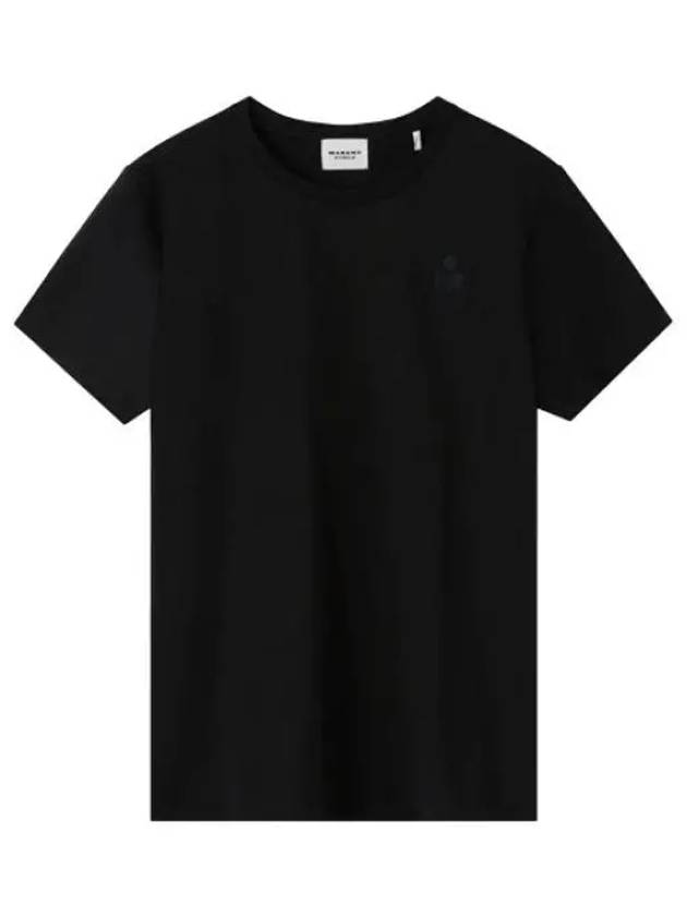 Aby Logo Short Sleeve T-Shirt Black - ISABEL MARANT - BALAAN 2