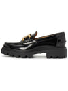 Women's Kate Metal Chain Leather Loafers Black - TOD'S - BALAAN 5