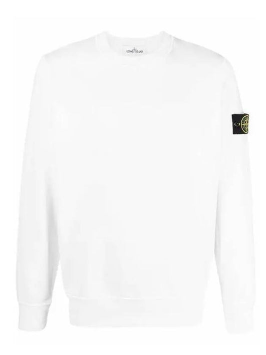 Round-Neck Sweatshirt White - STONE ISLAND - BALAAN 2