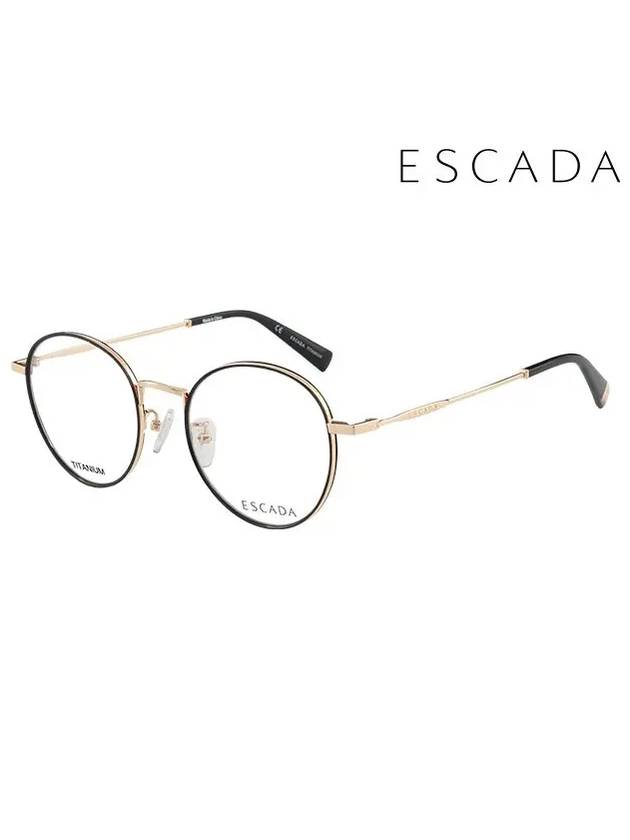 Glasses Frame VES967F 0A01 Round Titanium Men Women - ESCADA - BALAAN 2