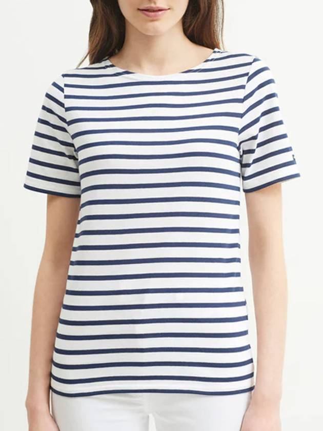 Levant Modern Striped Short Sleeve T-Shirt Marine - SAINT JAMES - BALAAN 4