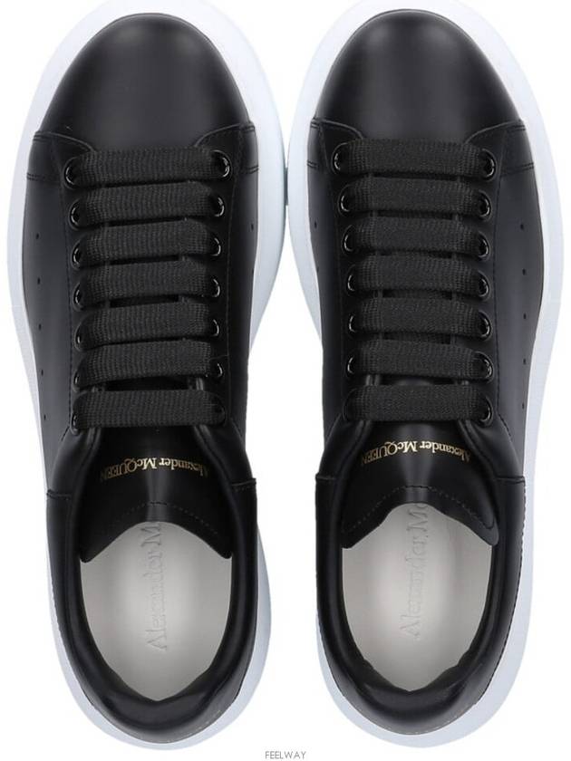 Oversized Leather Low Top Sneakers Black - ALEXANDER MCQUEEN - BALAAN 3