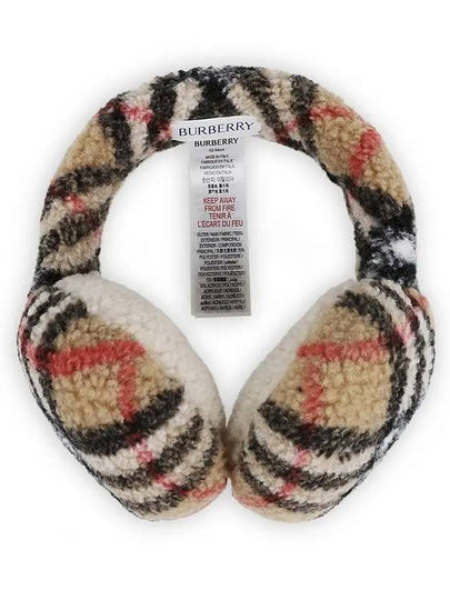 Kids Check Vintage Earmuff Archive Beige - BURBERRY - BALAAN 2