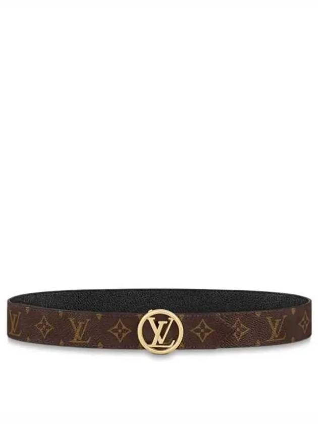 Circle 35MM Reversible Leather Belt Black Brown - LOUIS VUITTON - BALAAN 4