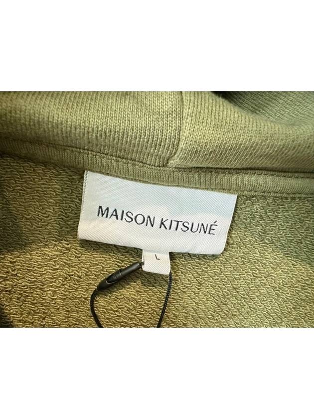 Hooded Sweatshirt LM00706KM0001 Olive Khaki L XL - MAISON KITSUNE - BALAAN 3