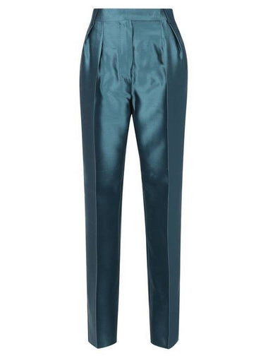 Max Mara Trousers Turquoise - MAX MARA - BALAAN 1