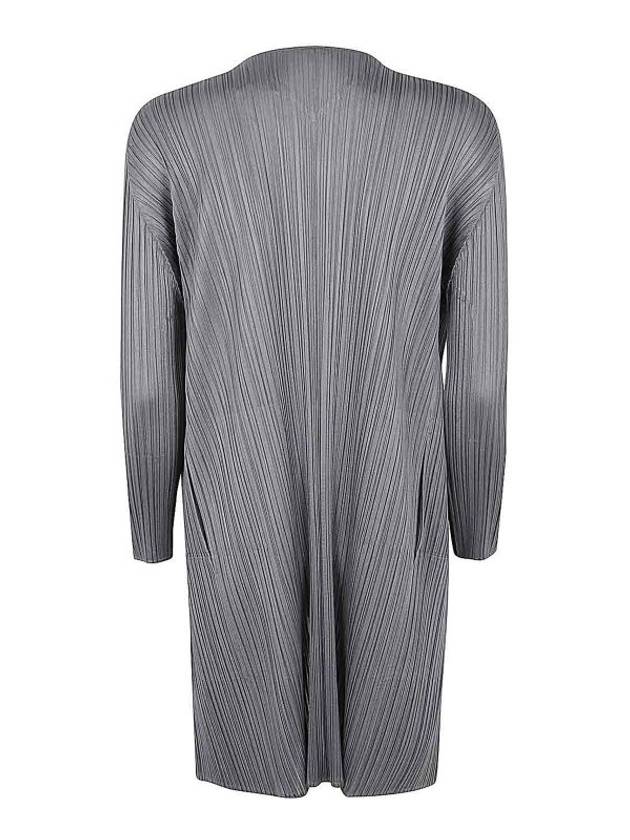 Pleated Midi Cardigan Grey - ISSEY MIYAKE - BALAAN 3