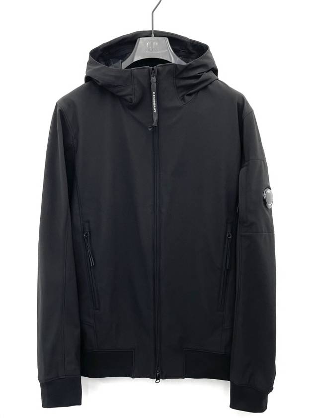 Men's Solf Shell R Lens Hooded Jacket Black - CP COMPANY - BALAAN 2