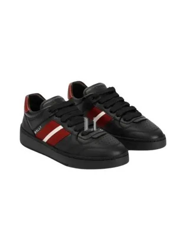 Rebby Leather Low-Top Sneakers Black - BALLY - BALAAN 2