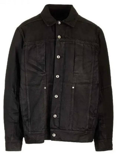 Rick Owens Lido waxed denim jacket 271445 - RICK OWENS - BALAAN 1