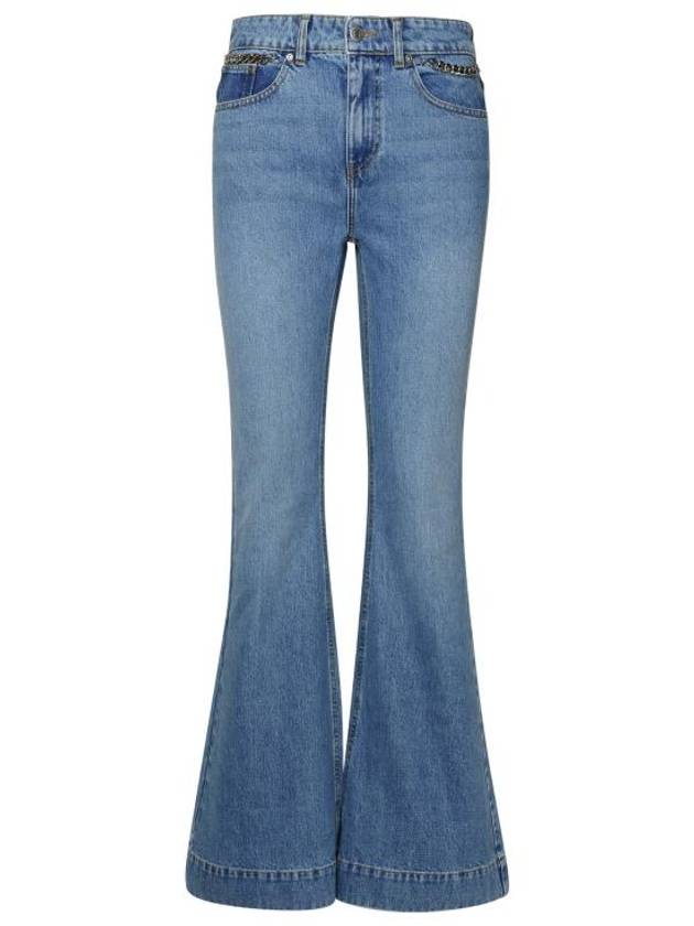 Denim Straight Pants 6D0181 3SPH564599 Blue - STELLA MCCARTNEY - BALAAN 1