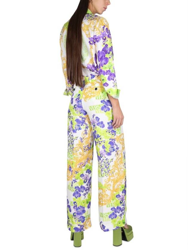 23 ss Viscose Pants WITH ORCHID Print 10082221A067165W270 B0650032692 - VERSACE - BALAAN 3