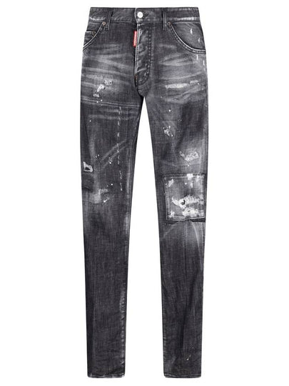 Men's Painted Washed Grey Cool Guy Jeans - DSQUARED2 - BALAAN 2