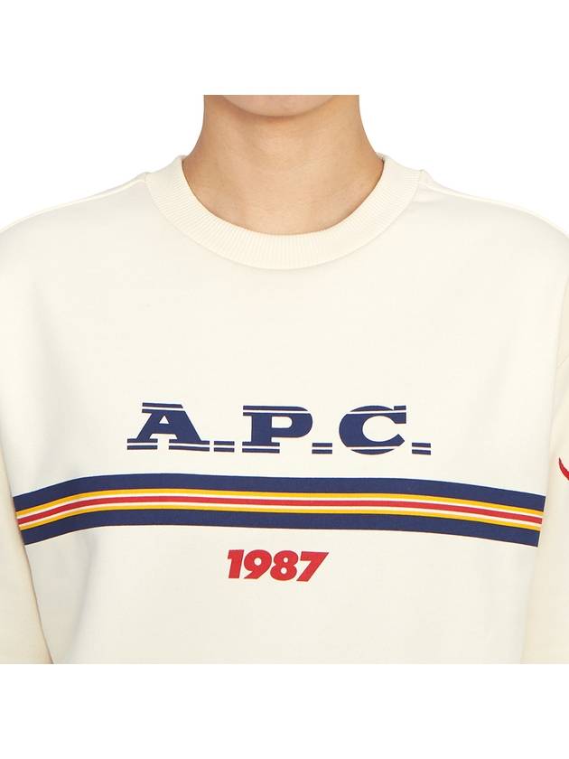 Logo Print Sweatshirt Ecru - A.P.C. - BALAAN 9