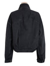 Women's Relaxed Cropped Fit Denim Jacket Dark Grey - ACNE STUDIOS - BALAAN 3