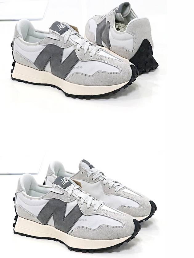 327 Nimbus Cloud Low Top Sneakers White Grey - NEW BALANCE - BALAAN 3