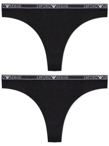 Emporio Armani Two-Pack Of Strings, Women's, Black - EMPORIO ARMANI - BALAAN 1