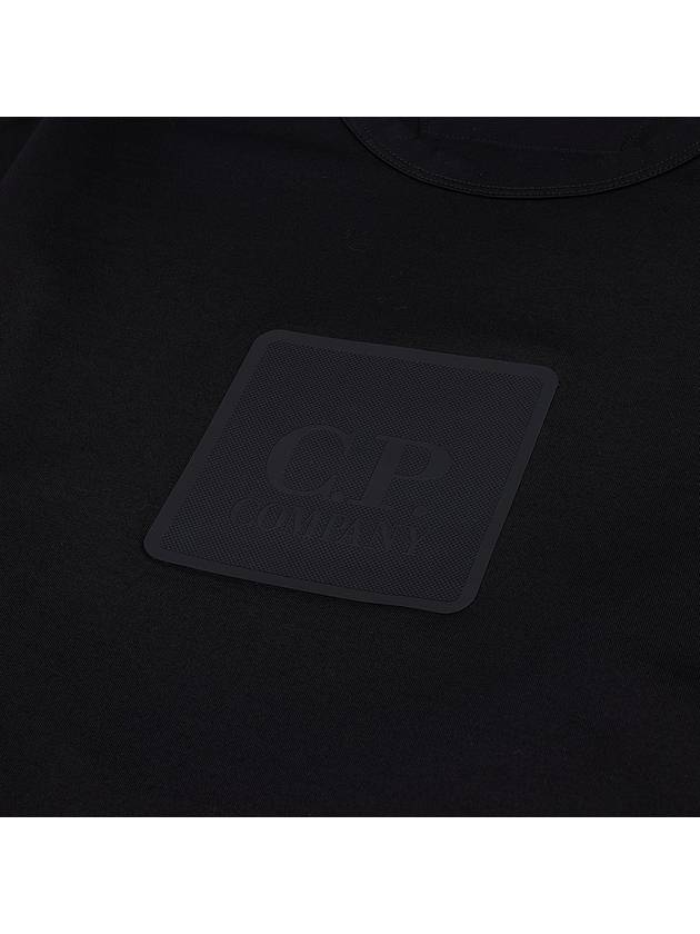 Metropolis Series Mercerized Jersey Logo Badge Short Sleeve T-Shirt Black - CP COMPANY - BALAAN 5