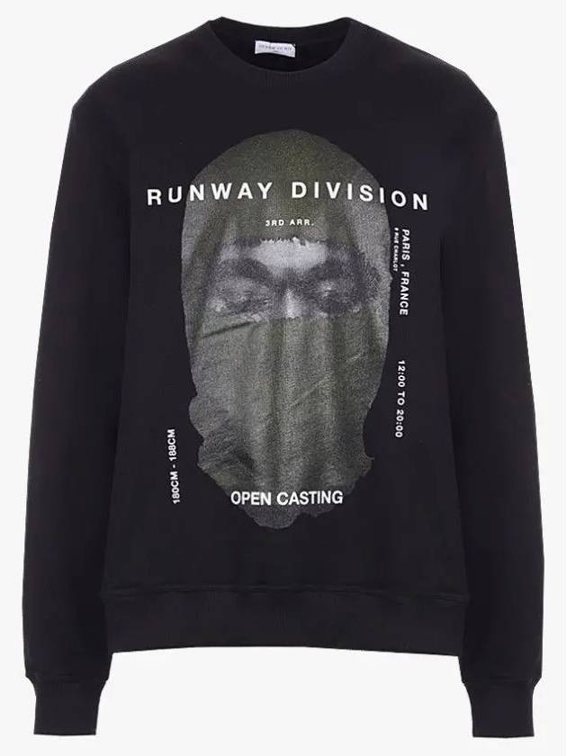 Men's Mask Face Black Sweatshirt NUW19283 009 - IH NOM UH NIT - BALAAN 3