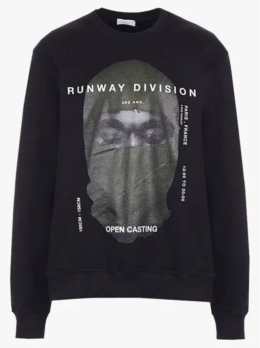 Men's Mask Face Black Sweatshirt NUW19283 009 - IH NOM UH NIT - BALAAN 2