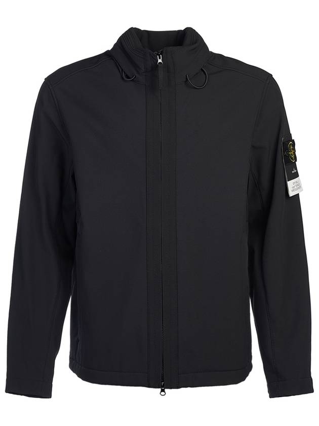 Soft Shell RE Dye Technology Light Weight Zip-up Jacket Black - STONE ISLAND - BALAAN 2