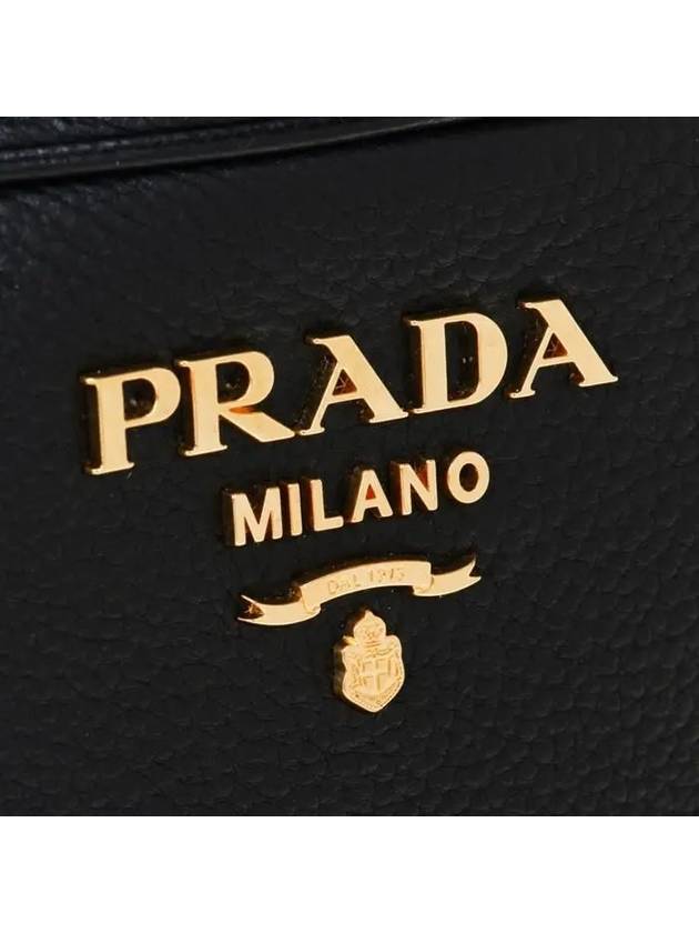 Vitello Phoenix Double Zipper Cross Bag Black - PRADA - BALAAN 8