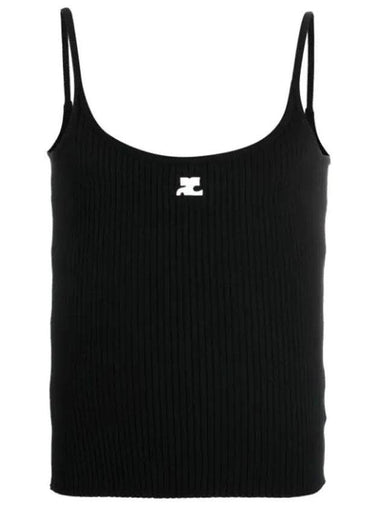 Logo Knit Sleeveless Black - COURREGES - BALAAN 1