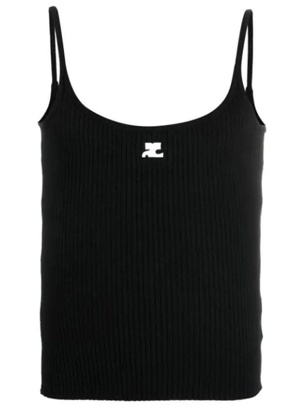 Logo Knit Sleeveless Black - COURREGES - BALAAN 1